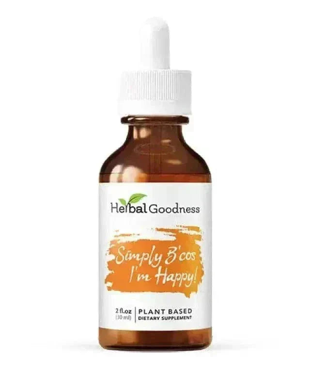 Simply Bcos Im Happy 2fl.oz - Plant Based - Dietary Supplement, Calms mind Liquid Extract Herbal Goodness