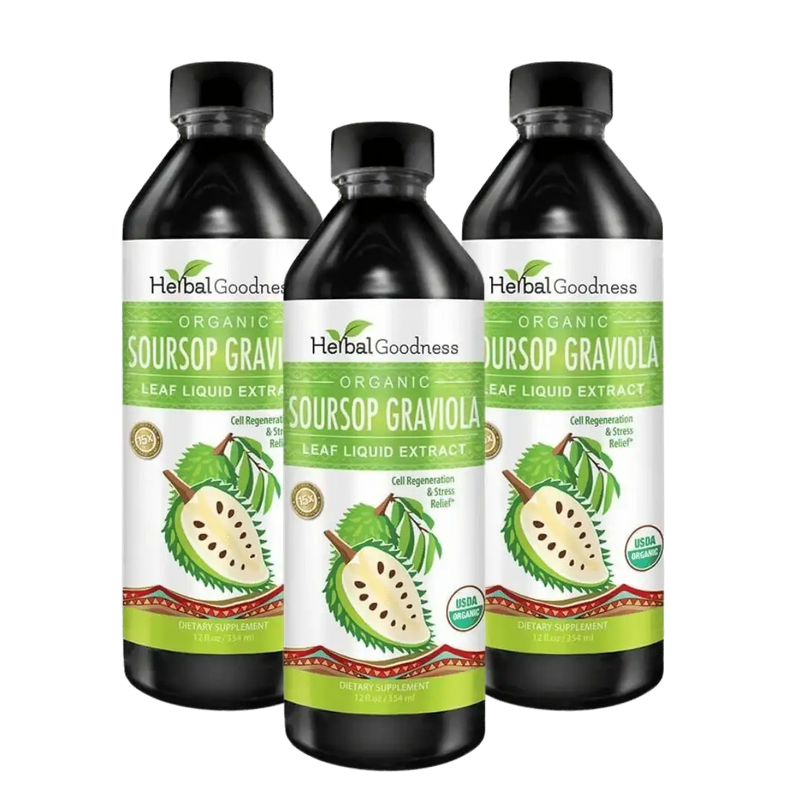 Soursop Graviola Leaf Liquid Extract · 3-Pack