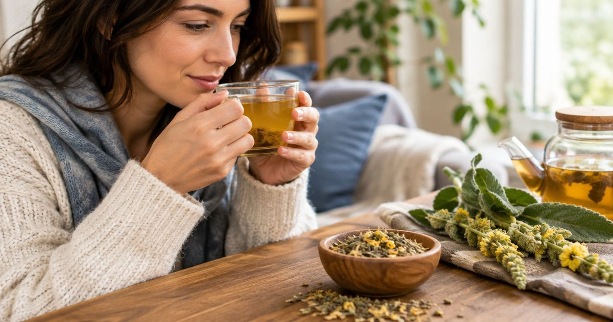 How long does mullein tea take to help a cough?