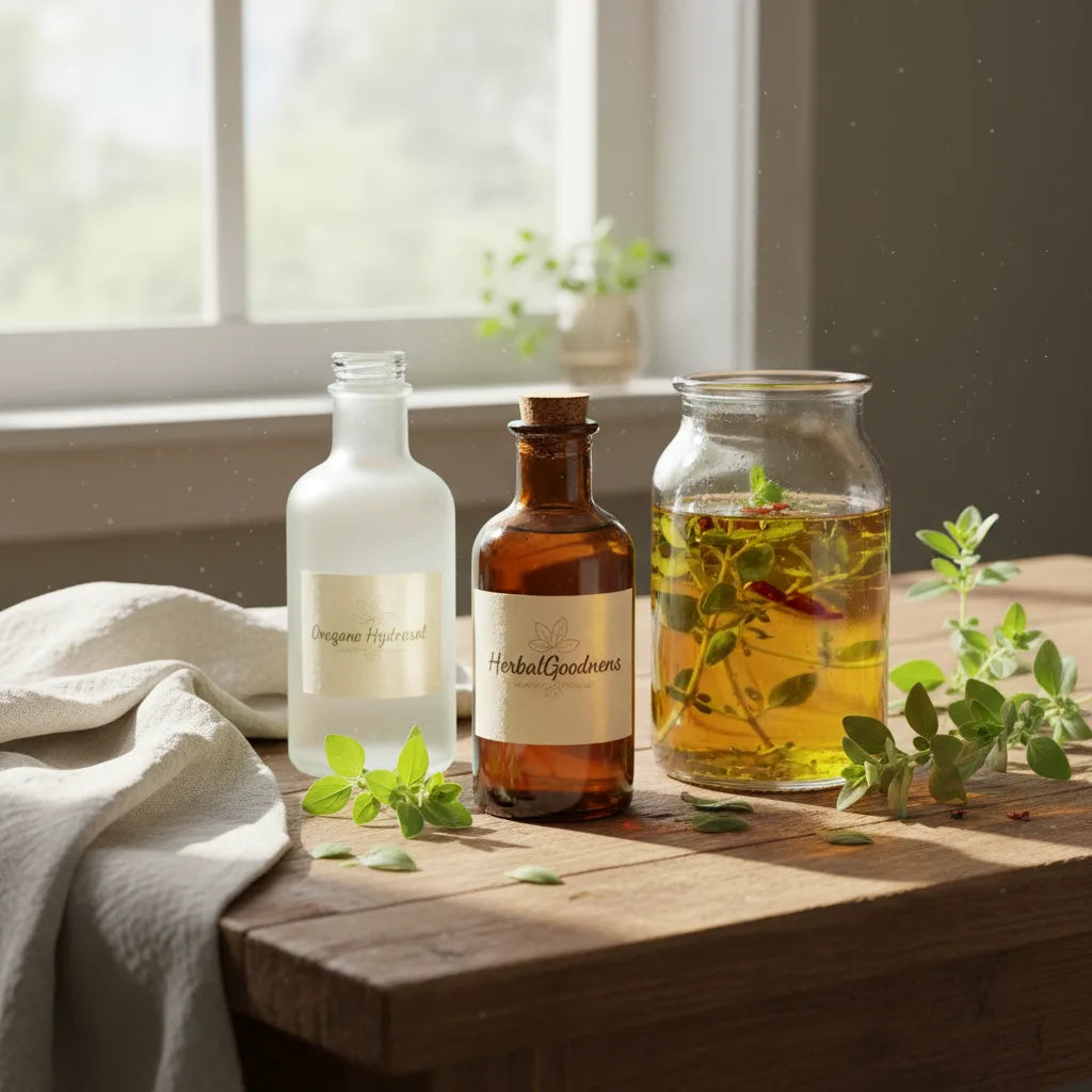 Bulk oregano oil hydrosol and infused oil