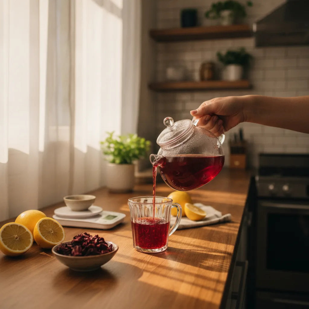 How to make hibiscus tea for high blood pressure: measured brewing, strength options, and safety notes_featured_image