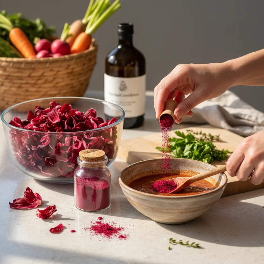 Savory Hibiscus in the Kitchen: Using Petals and Powder in Sauces, Pickles, and Salads_featured_image