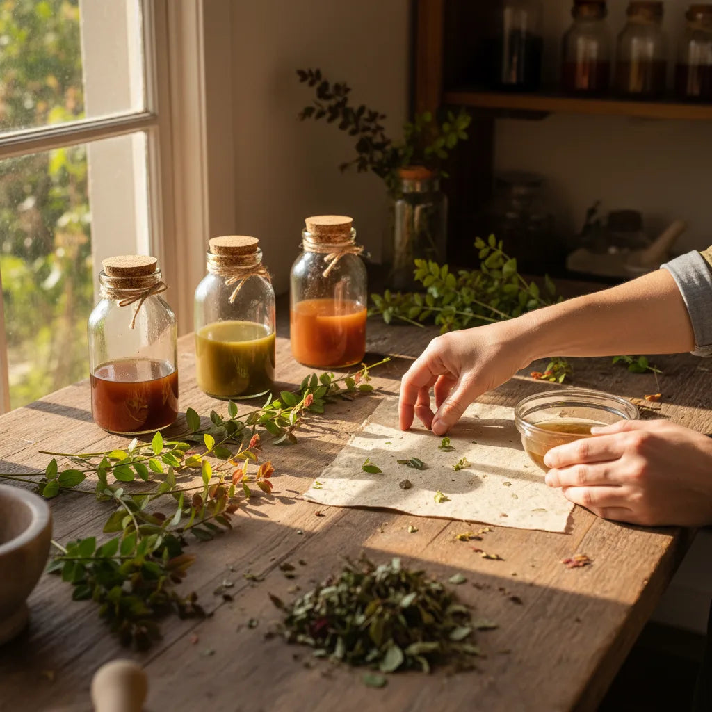 Stonebreaker crafts and natural dyes in use
