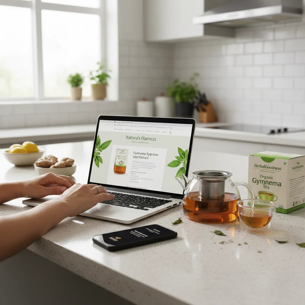 Browsing and buying gymnema tea online securely