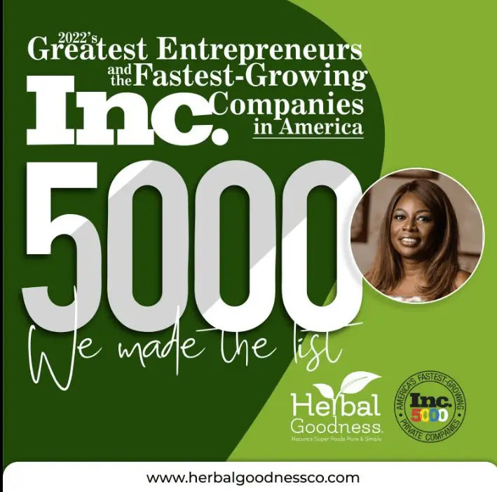 Herbal Goodness Named to the 2022 Inc. 5000 List of Fastest-Growing
