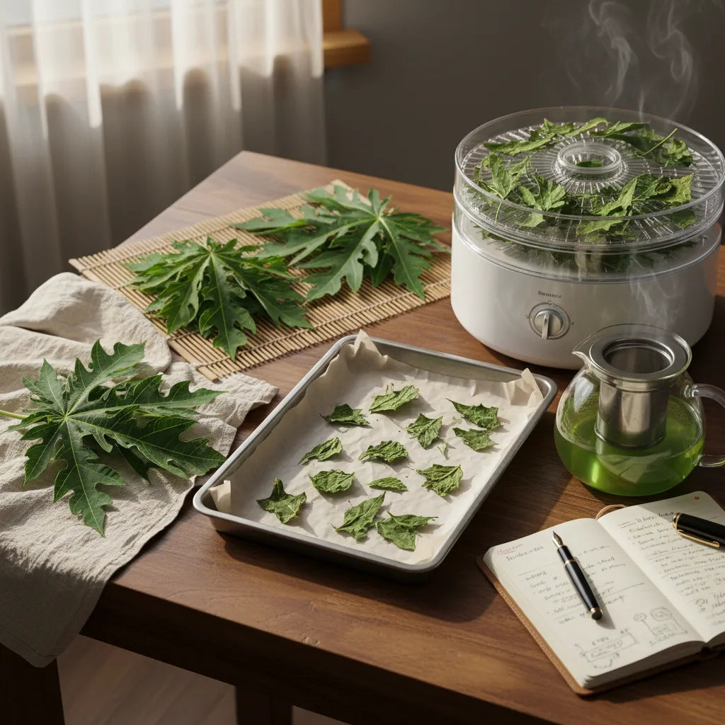 Papaya leaf tea benefits: how drying and processing shape flavor, aroma, and shelf life_featured_image