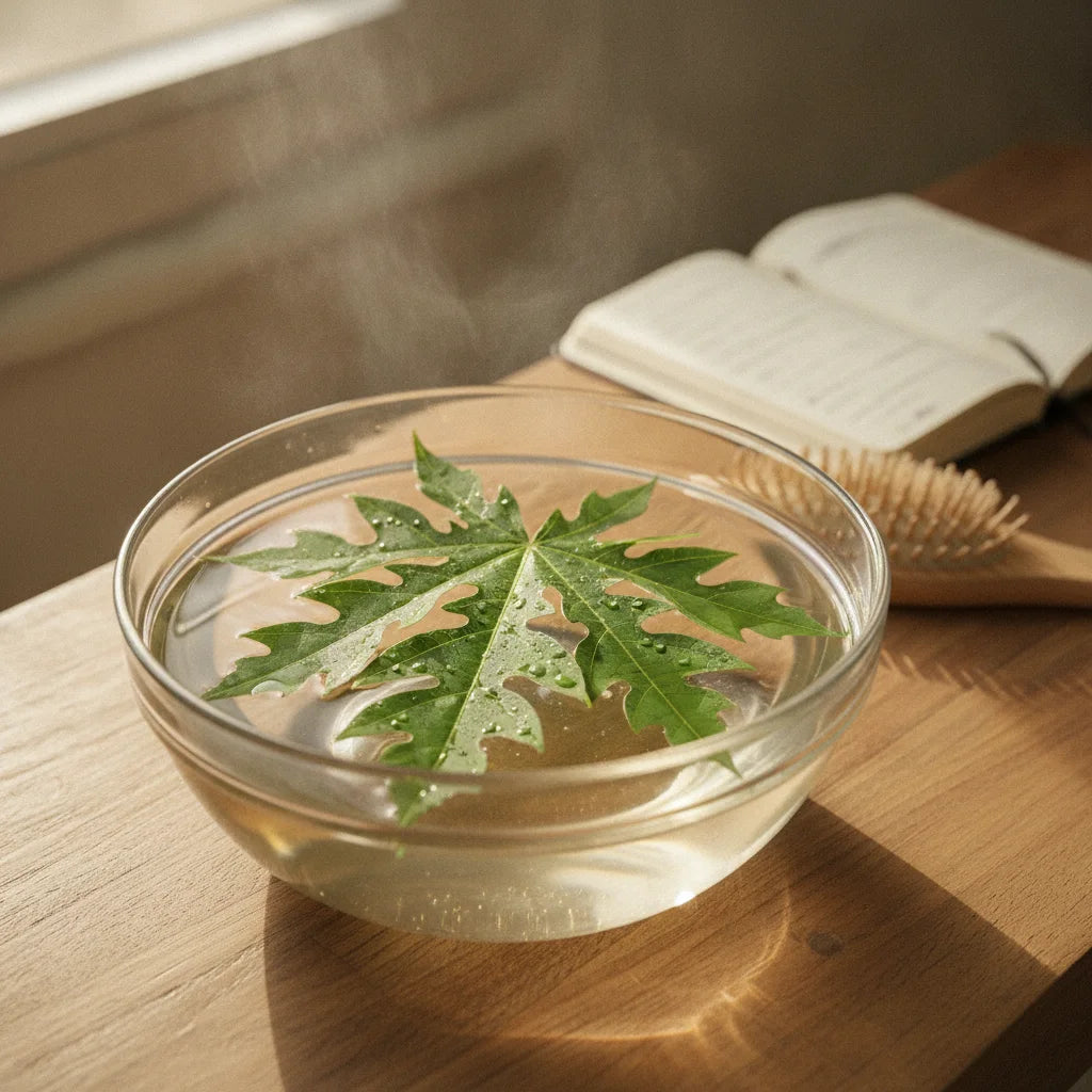 How to use papaya leaves for hair growth: a safe, sensory-first guide to DIY rinses, scalp tests, and carrier choices_featured_image
