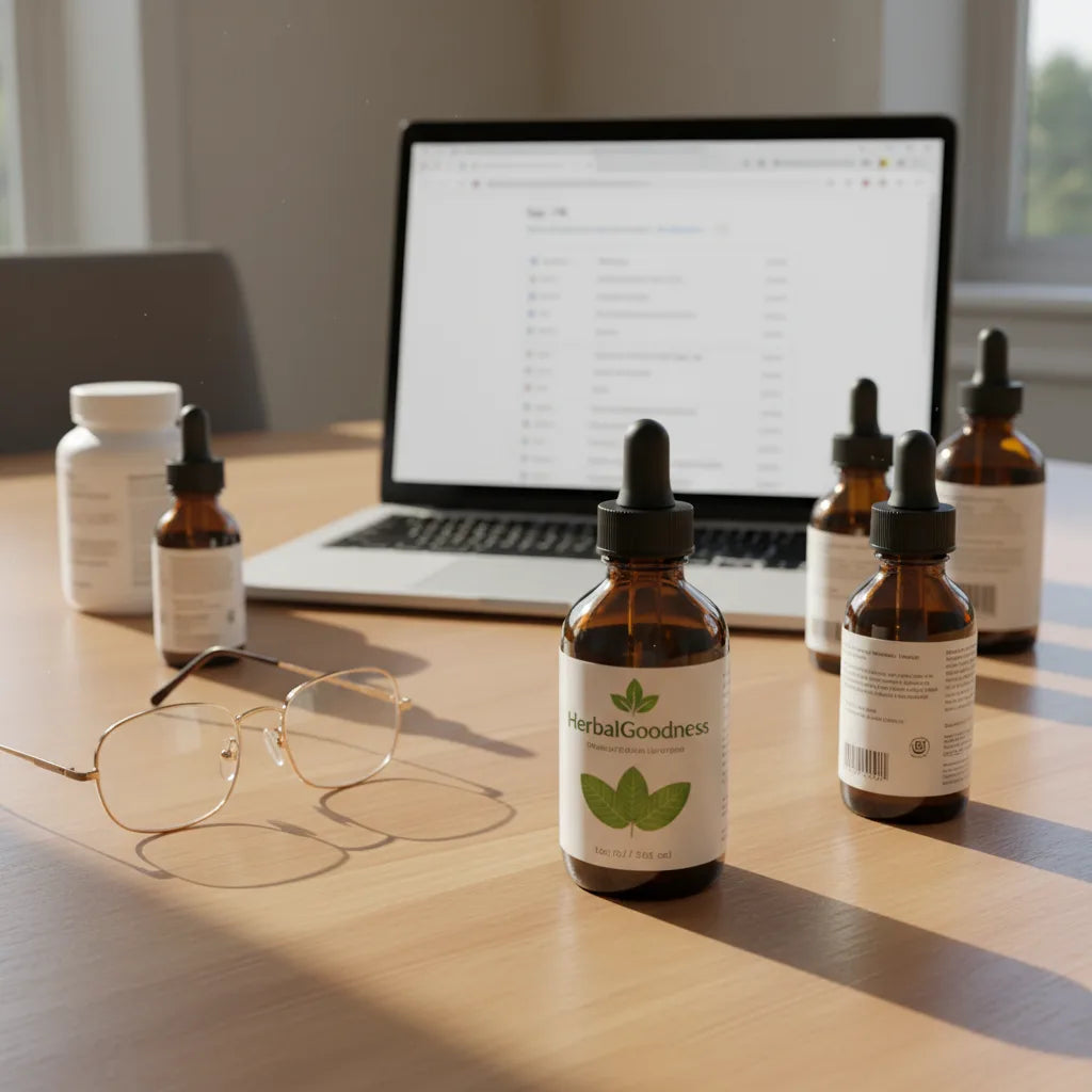 Natural table displays guava leaf supplements research