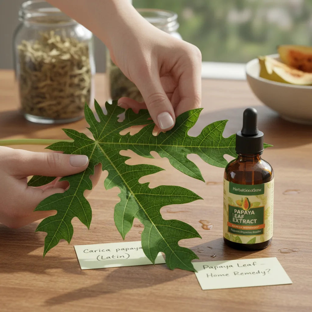 Papaya Leaf Label Guide: Latin Local and Ingredient
