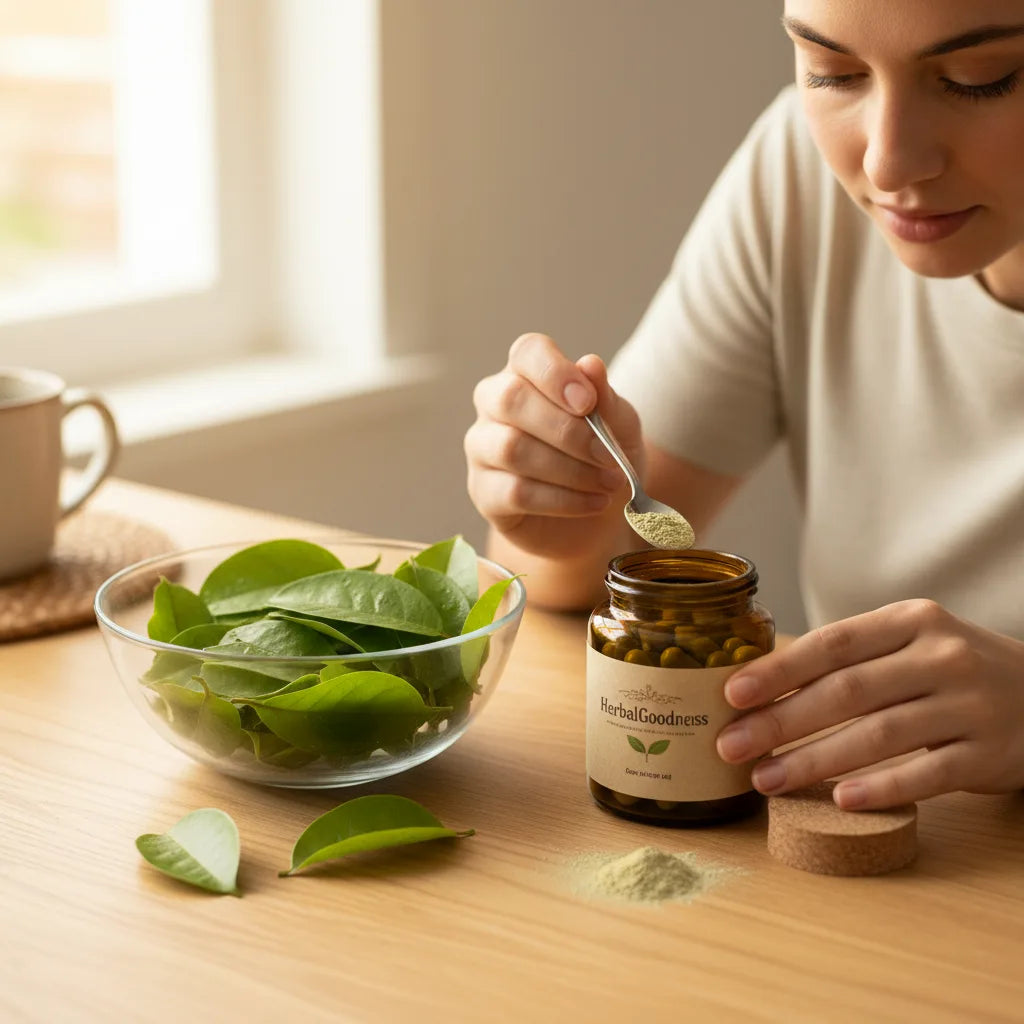 Filling soursop leaf capsules at home
