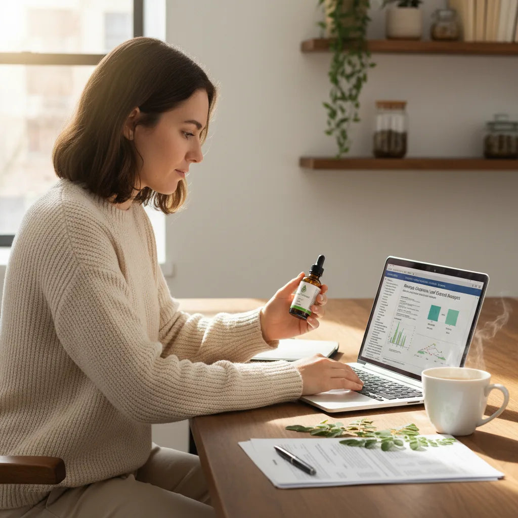 Person reviews moringa extract with lab report