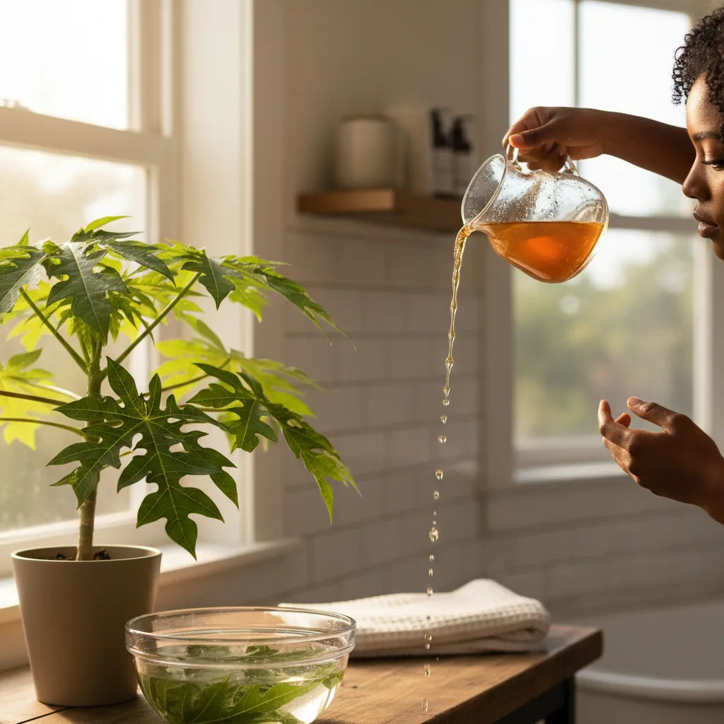 How to Use Papaya Leaves for Hair Growth: Safe DIY Rinses, Masks, and Scalp Prep_featured_image