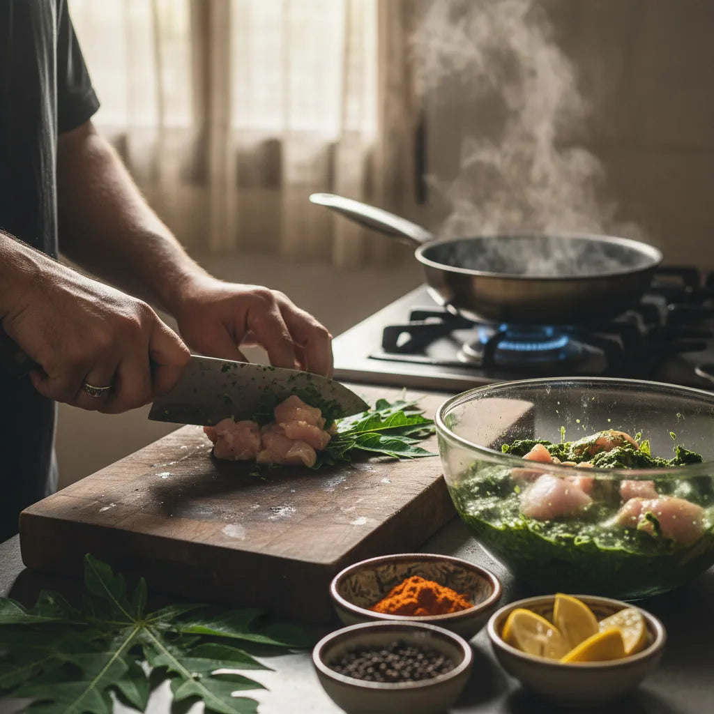 How to Use Papaya Leaf as a Natural Marinade and Tenderizer: Culinary Science, Recipes, and Safety Tips_featured_image