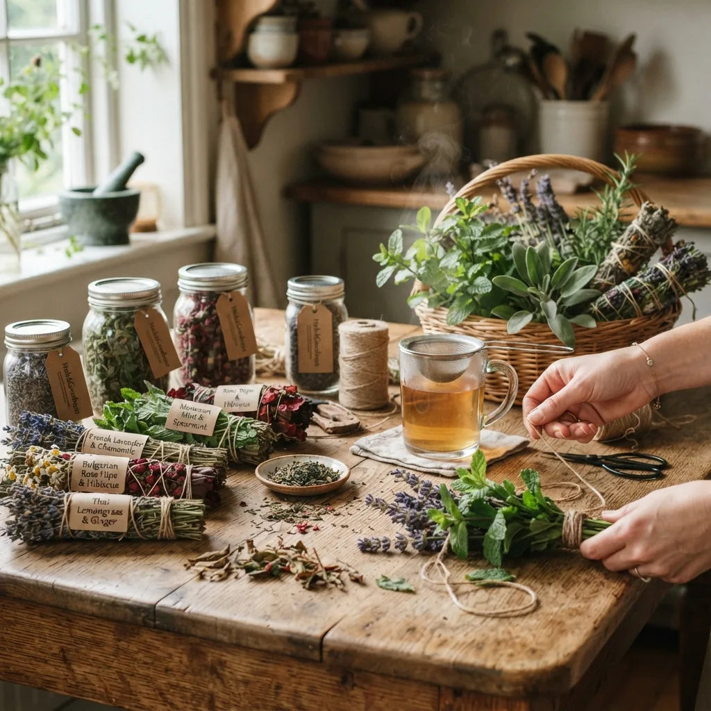 Herbal tea bundles from around the world