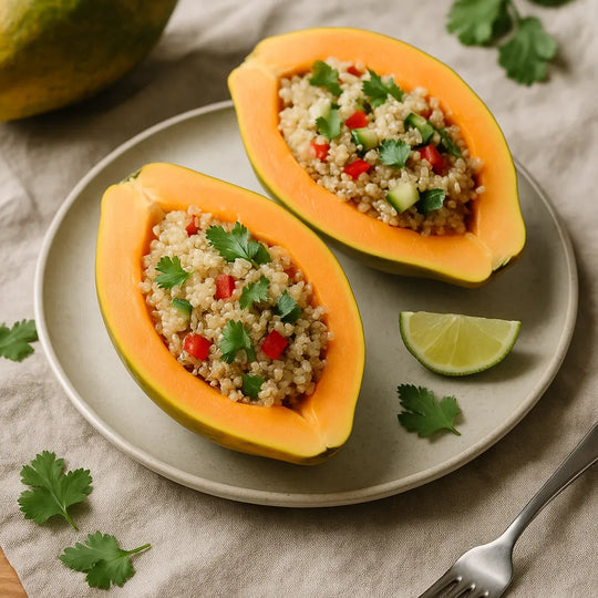 Ripe Papaya With Quinoa Recipe | Herbal Goodness