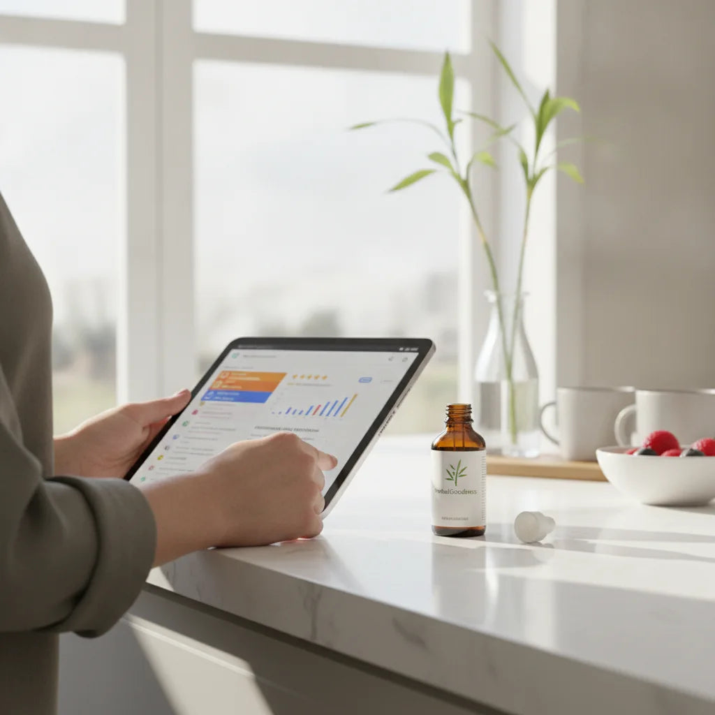 Comparing bamboo extract, tablet, and label details