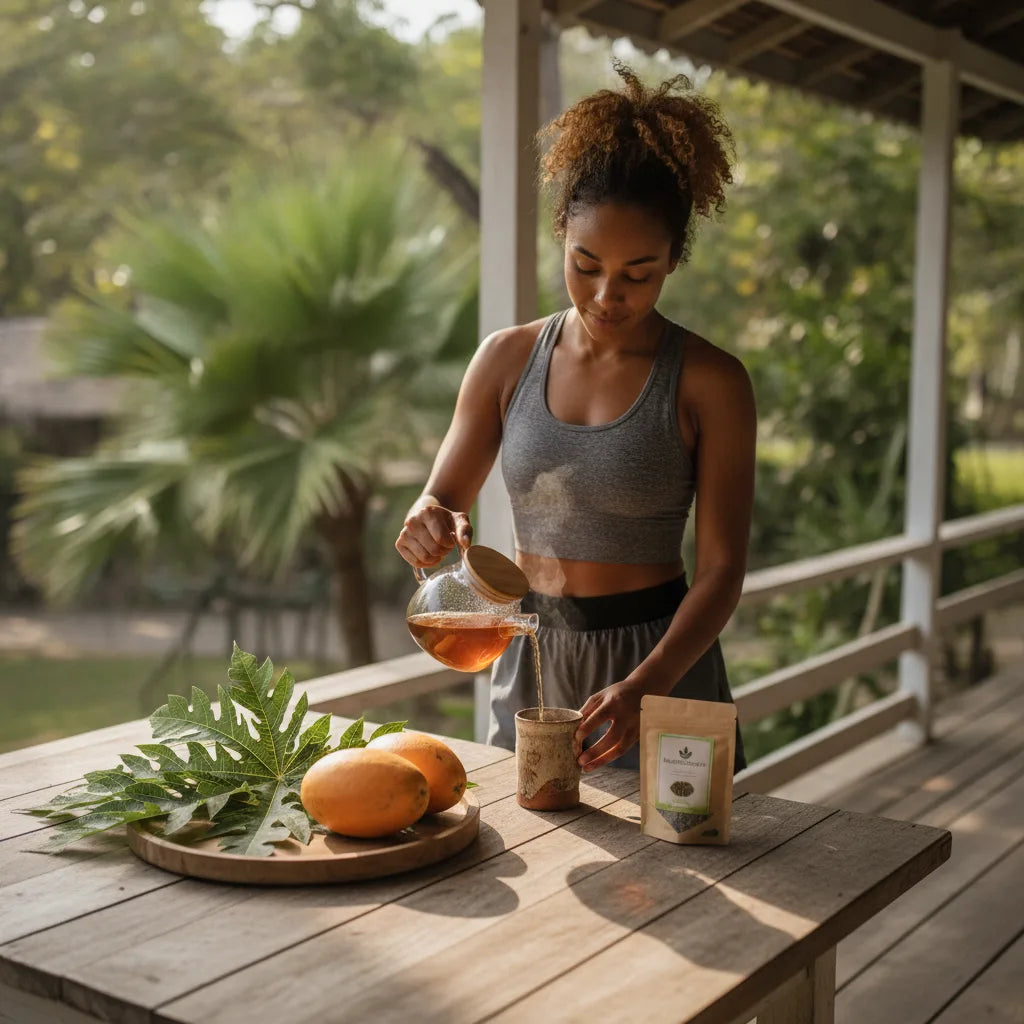 Papaya leaf benefits for active lifestyles: traditions, topical uses, simple tea recipes, and safety tips_featured_image