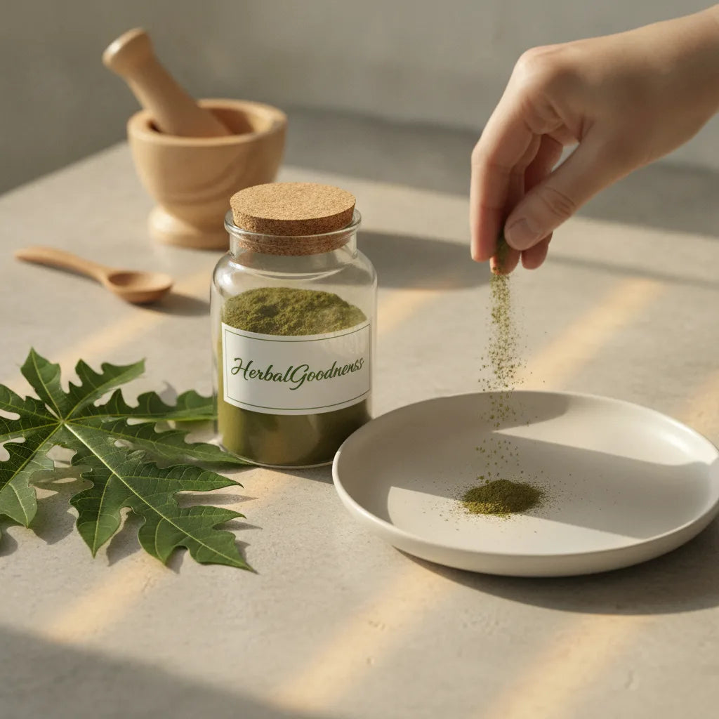 How to Evaluate Papaya Leaf Powder at Home: Sensory Checks, Simple Kitchen Tests, and Label Literacy_featured_image