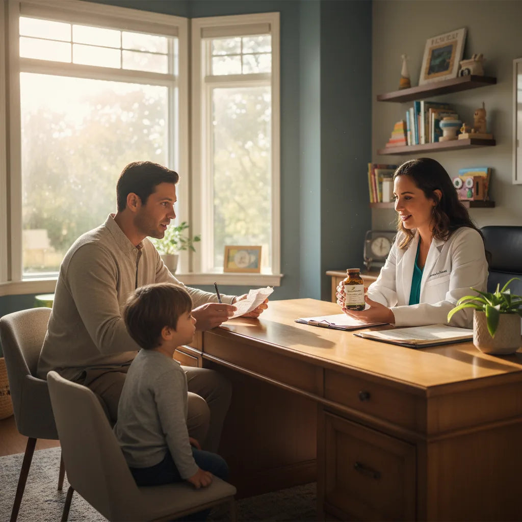 Parent and clinician discuss herbal supplement candidly
