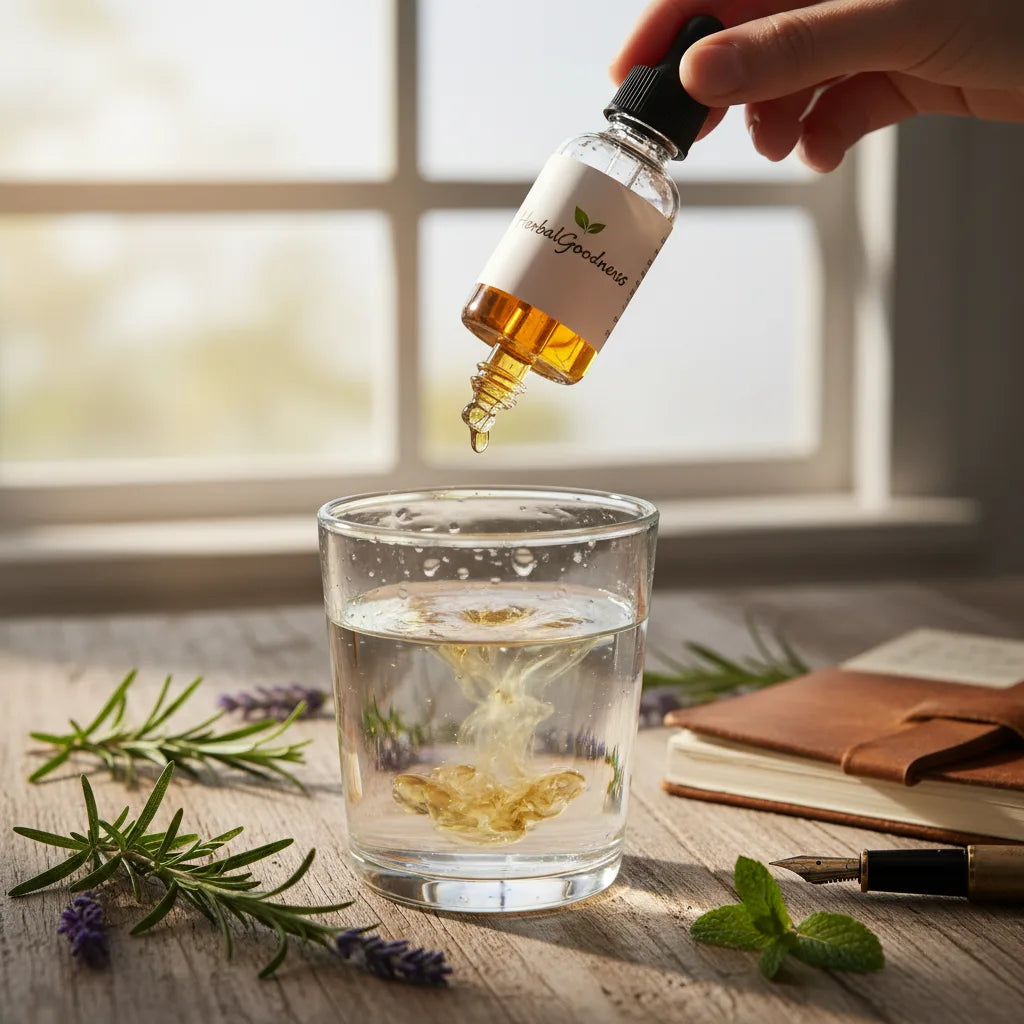 Preparing herbal drops for daily wellness