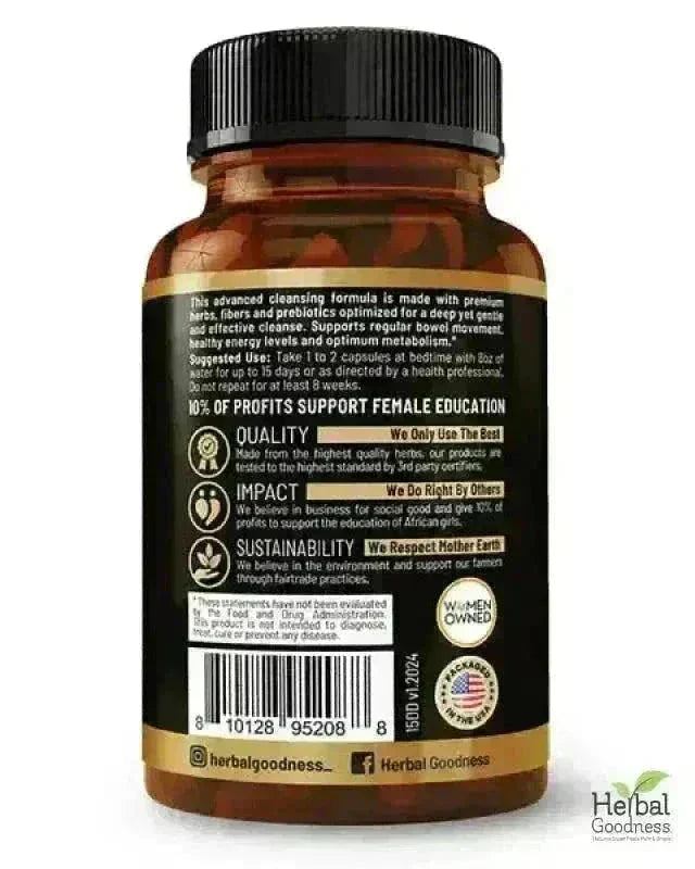 15 Day Detox - Capsules 60/600mg - Detox & Cleanse Capsules Herbal Goodness 