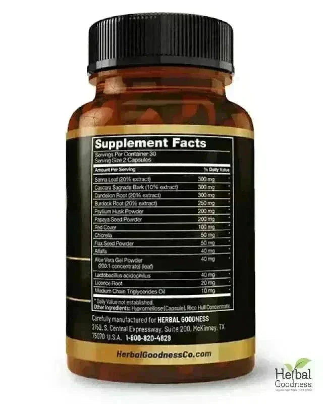 15 Day Detox - Capsules 60/600mg Capsules Herbal Goodness 