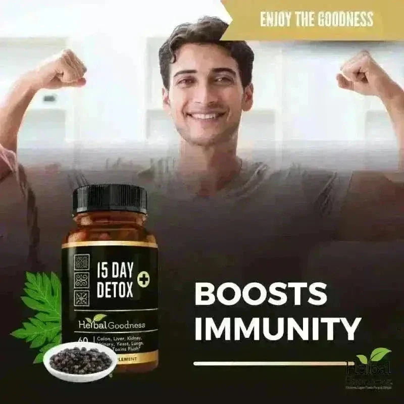 15 Day Detox Capsules 60ct (600mg) – Natural Detox & Cleanse Supplement Capsules Herbal Goodness 