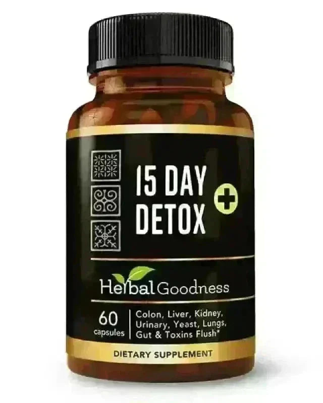 15 Day Detox Capsules 60ct (600mg) – Natural Detox & Cleanse Supplement Capsules Herbal Goodness Unit 