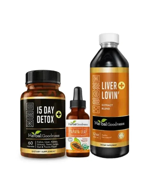 15 Day Herbal Detox Cleanse Kit – Liver Support & Full Body Cleanse Bundle Bundle Herbal Goodness 