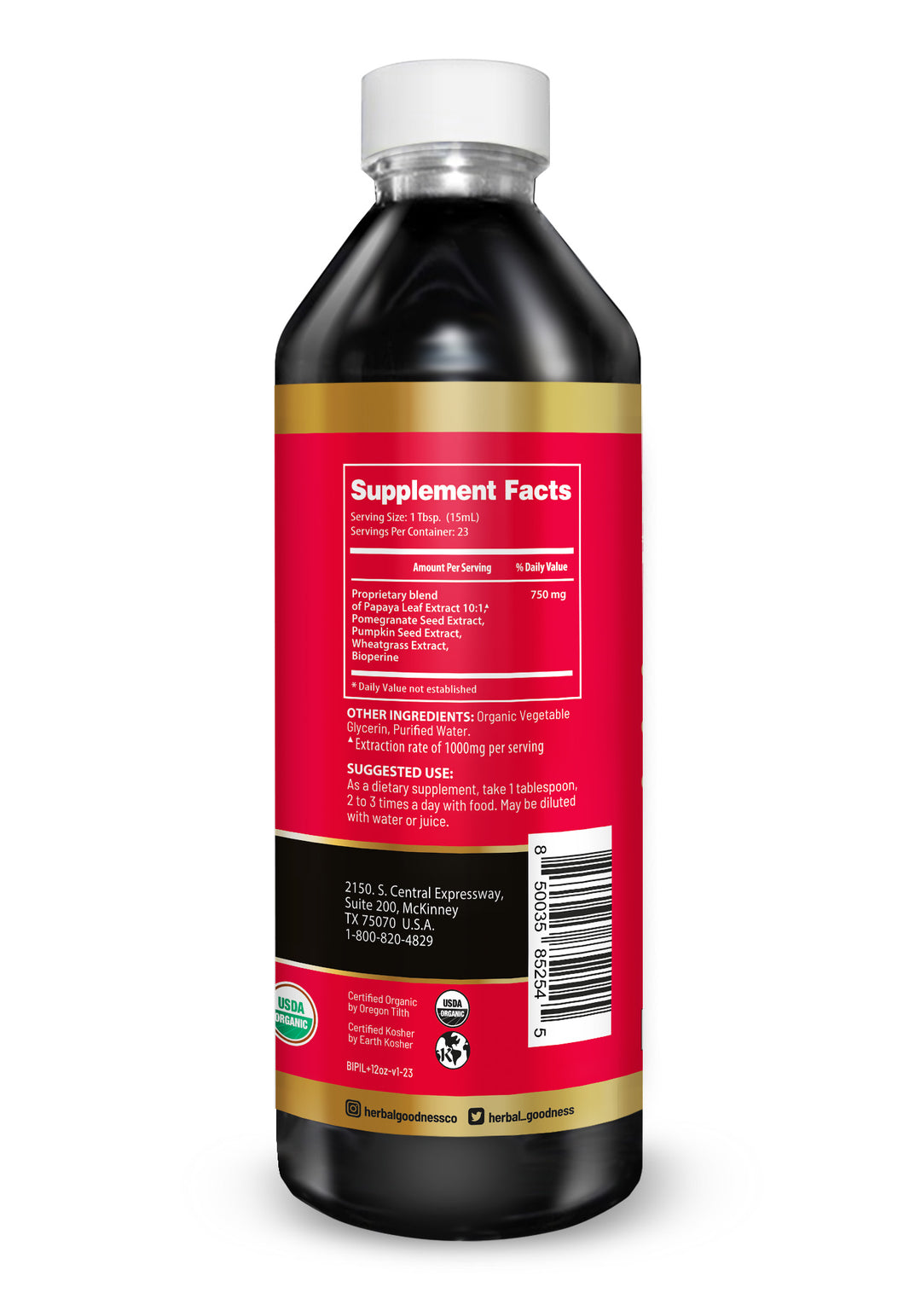 Blood Platelet Plus – Liquid Herbal Extract | 15X Strength Papaya Leaf