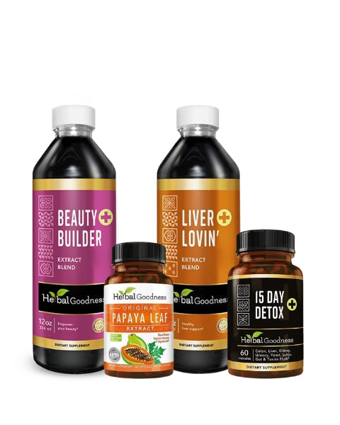 Glow & Detox Bundle – Beauty & Full Body Cleanse Support | Buy Online - Herbal Goodness