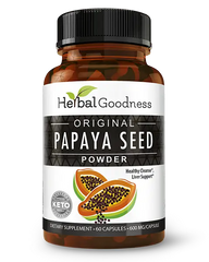 Papaya Seed Capsules - 600mg - Healthy Cleanse, Liver Support - Herbal Goodness