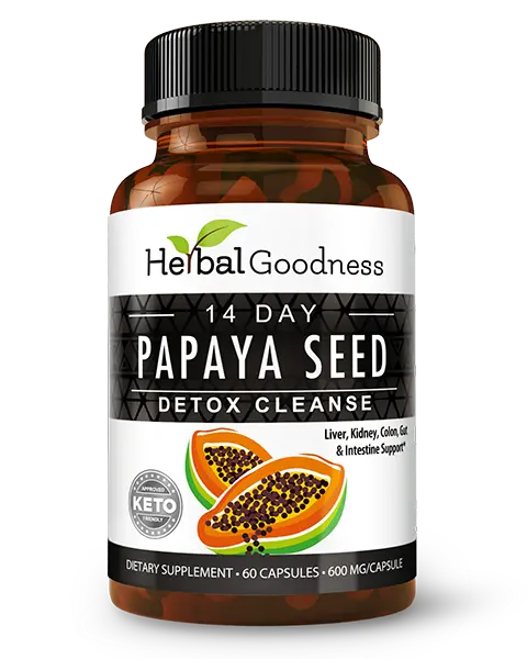 14-Day Papaya Seed Detox Cleanse · Capsules (60 ct · 600 mg)