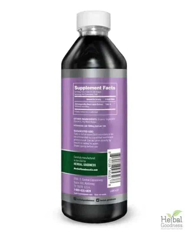 Ashwagandha Root Liquid Extract - Organic - Energy & Mood Liquid Extract Herbal Goodness 