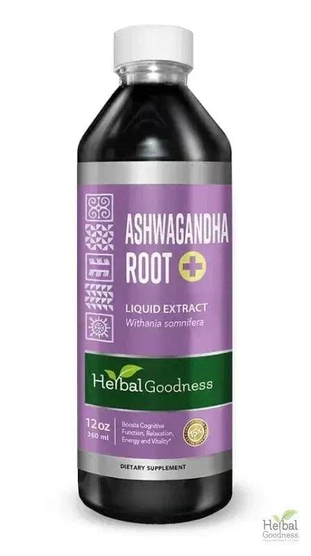 Ashwagandha Root Liquid Extract - Energy &amp; Mood Liquid Extract Herbal Goodness 12oz 
