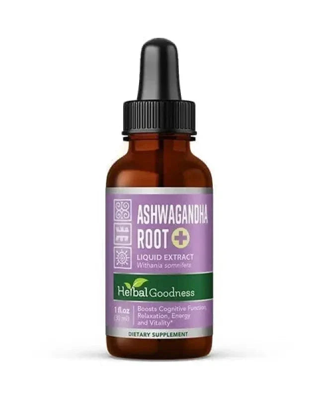 Ashwagandha Root Liquid Extract - Organic - Energy & Mood Liquid Extract Herbal Goodness 1oz 