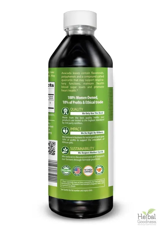 Avocado Leaf - Organic 1oz 15X Liquid Extract - Immunity &amp; Heart Health Liquid Extract Herbal Goodness 