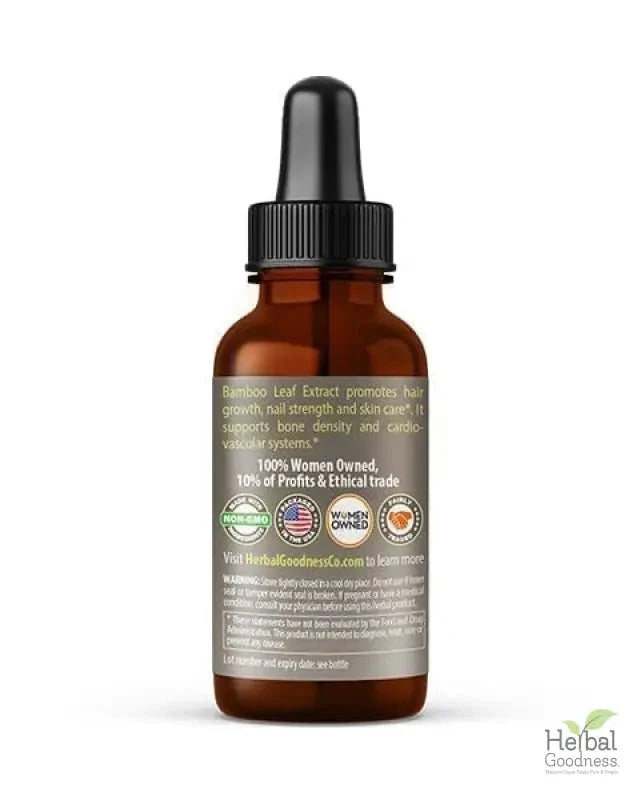 Bamboo Leaf - Organic 15X Liquid Extract - Nature's Collagen & Biotin Liquid Extract Herbal Goodness 