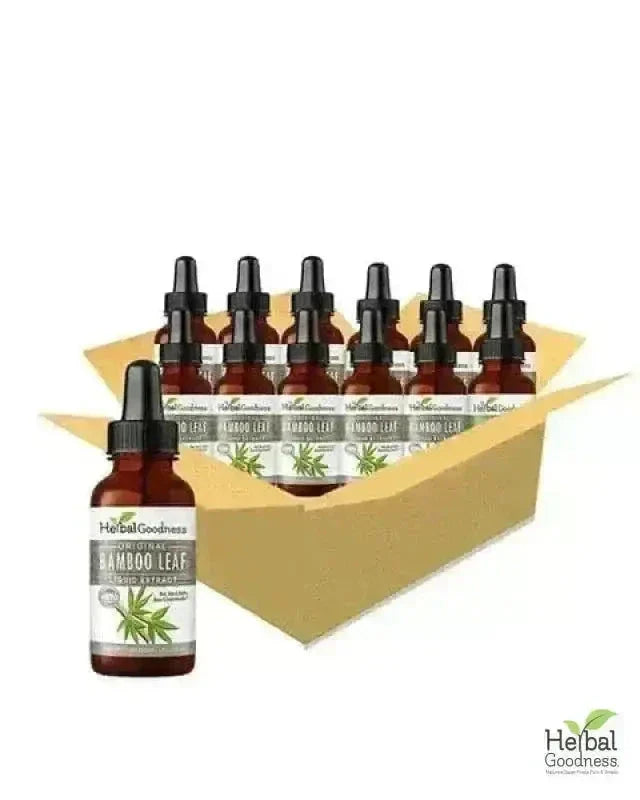 Bamboo Leaf - Organic 15X Liquid Extract - Nature's Collagen & Biotin Liquid Extract Herbal Goodness 1oz Case (12) 