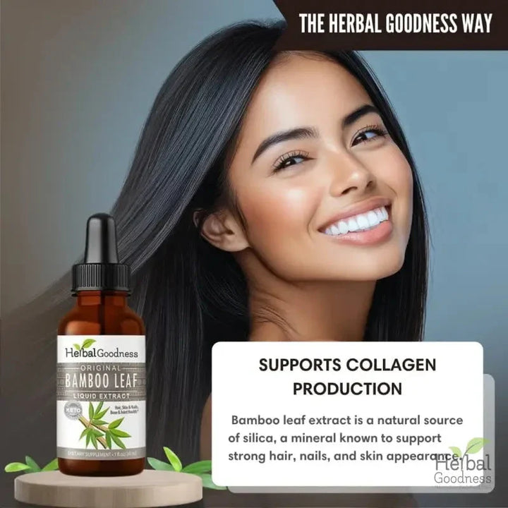 Bamboo Leaf - Organic 15X Liquid Extract - Nature's Collagen & Biotin Liquid Extract Herbal Goodness 