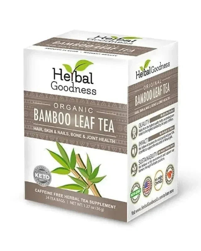 Bamboo Leaf Tea – 24/1.5g Tea Bags - Nature's Collagen & Biotin Tea & Infusions Herbal Goodness 1 Unit 