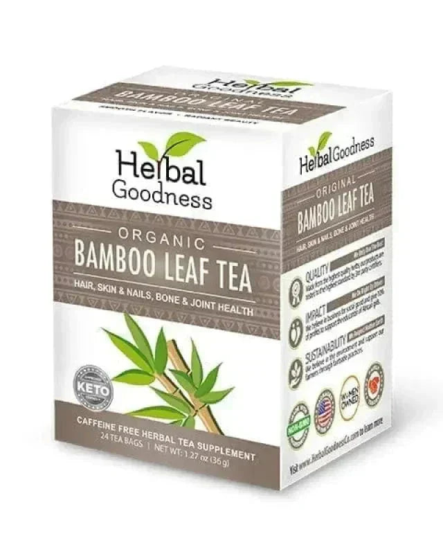 Bamboo Leaf Tea – 24/1.5g Tea Bags - Nature's Collagen & Biotin Tea & Infusions Herbal Goodness Unit 