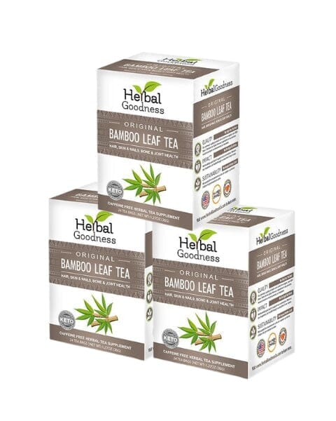 Bamboo Leaf Tea – 24/1.5g Tea Bags - Nature's Collagen & Biotin Tea & Infusions Herbal Goodness 3 Units 