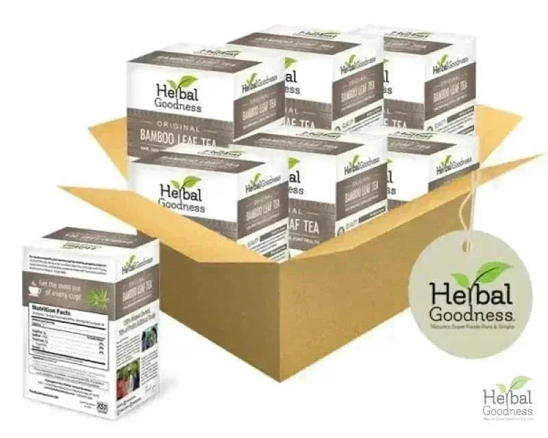 Bamboo Leaf Tea – Caffeine-Free | 24 Tea Bags (1.5g Each) - Herbal Goodness Tea & Infusions Herbal Goodness Case (6) 