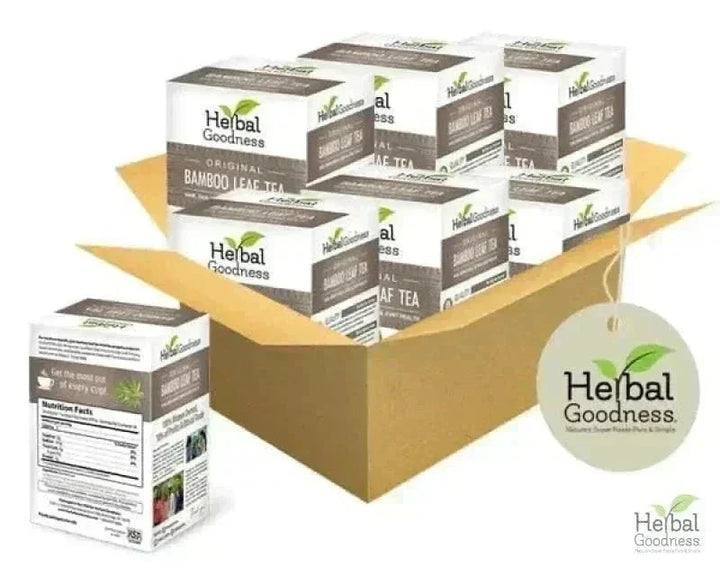 Bamboo Leaf Tea – Caffeine-Free | 24 Tea Bags (1.5g Each) - Herbal Goodness Tea & Infusions Herbal Goodness Case (6) 