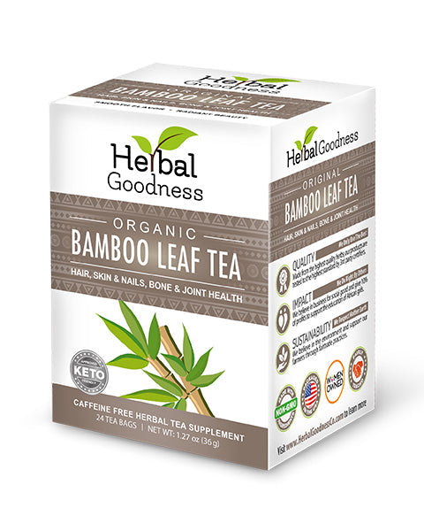 Bamboo Leaf Tea – Caffeine-Free | 24 Tea Bags (1.5g Each) - Herbal Goodness