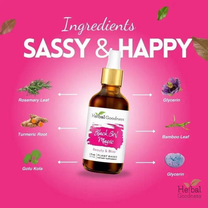 Black Girl Magic - 2fl.oz - Beauty &amp; Anti-Aging Liquid Extract Herbal Goodness 