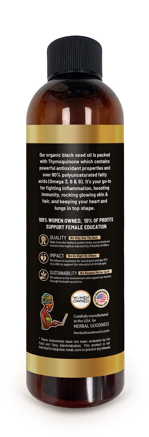 Black Seed Oil 8oz - Cold-Pressed Oil - Liquid- Herbal Goodness Liquid Extract Herbal Goodness 