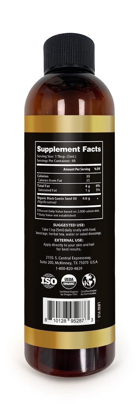 Black Seed Oil 8oz - Cold-Pressed Oil - Liquid- Herbal Goodness Liquid Extract Herbal Goodness 