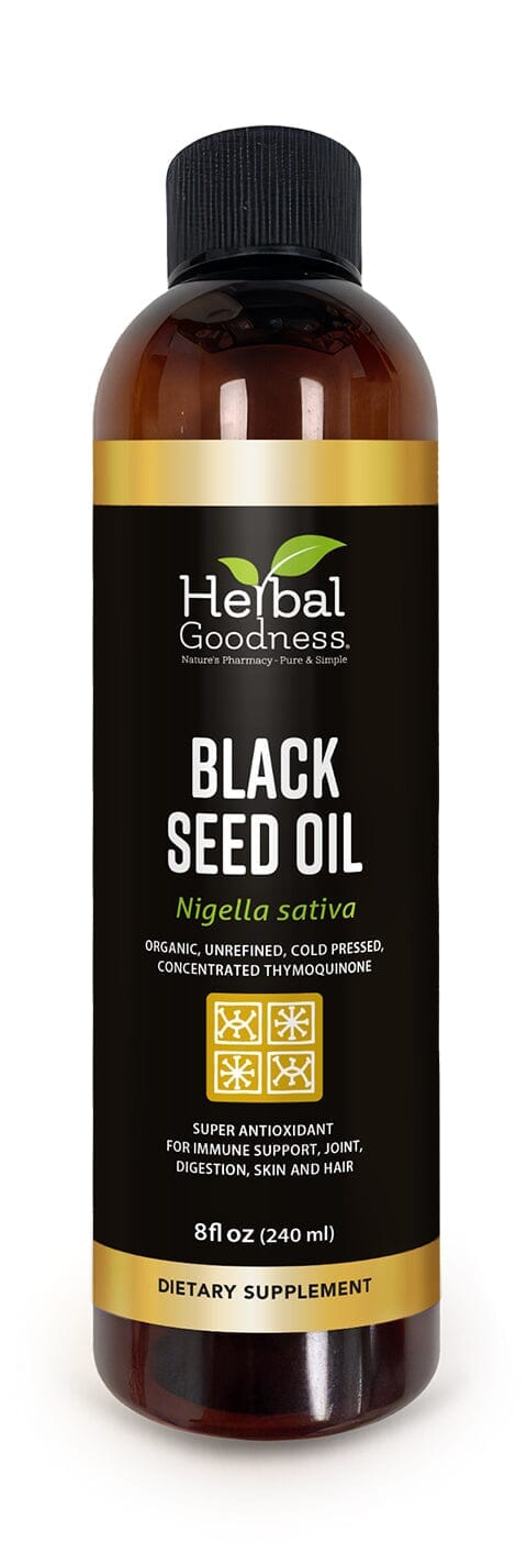 Black Seed Oil 8oz - Cold-Pressed Oil - Liquid- Herbal Goodness Liquid Extract Herbal Goodness 